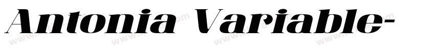 Antonia Variable字体转换